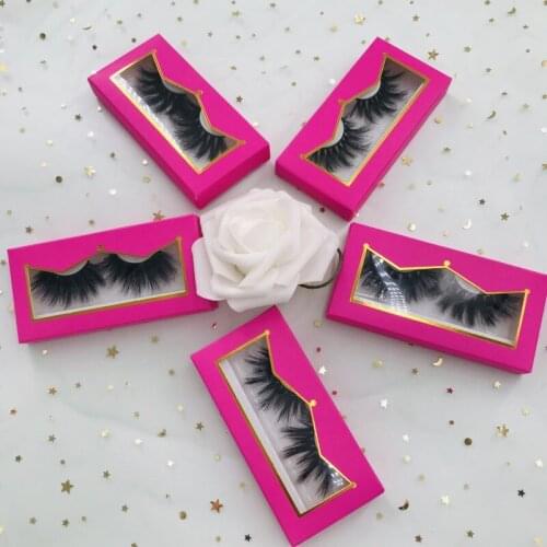 25mm mink lashes 3D eyelashes free pink crown box full and richment lashes