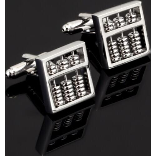 Luxury shirt cufflinks for mens Brand cuff button manchette abacus can be turned cuff links High Quality abotoaduras Jewelry