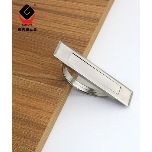 Tatami Hidden Handles 180 Rotating Zinc Alloy Recessed Flush Pull Cover Floor Cabinet Door Concealed Furniture Handle