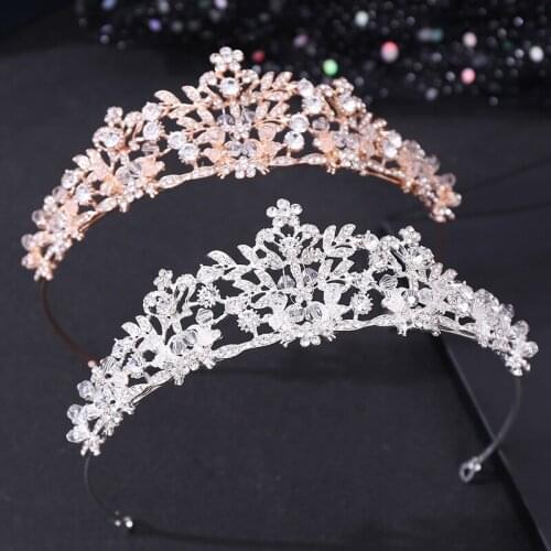 Bridal Headwear Luxury Alloy Mosaic with Rhinestone Crystals Headband for Female Wedding Hair Accessories EA