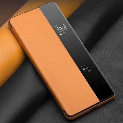 5 Colors Intelligent Sleep Smart Flip Cover For Huawei Mate 40 Mate40+ Mate40 Plus Qialino Brand Genuine Leather Phone Case