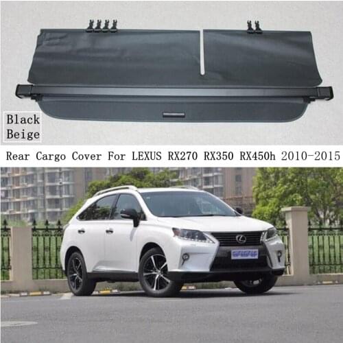 Rear Cargo Cover For LEXUS RX270 RX350 RX450h 2010-2015 Privacy Trunk Screen Security Shield Shade Black Beige Auto Accessories