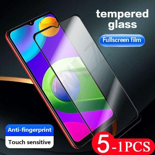 5-1Pcs HD full cover Tempered Glass for Samsung Galaxy M01 M02 M01S M02S protective Phone Screen Protector film glass smartphone