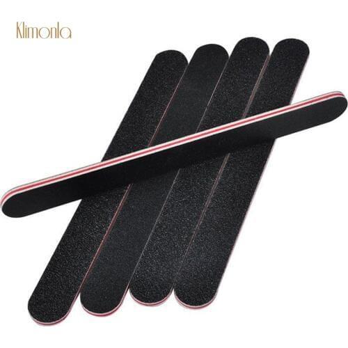 10pcs Black Nail Art Sanding Files For Salon Manicure UV Gel Nail Polish Buffing Blocks Cuticle Remover Nail Trimming Tools