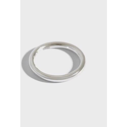 2.6mm Minimalist 100% Authentic S990 Sterling Silver Fine Jewelry Rounded Ring Polished Finger Ring Glossy J92