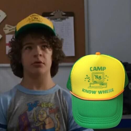 Stranger Things Season 3 Dustin Cap Camp Know Where Caps Drop Shipping