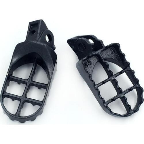 Aftermarket free shipping motorcycle parts GRAY Motocross MX Steel Foot Pegs For Kawasaki KX65 KX85 KX100 KX80 Suzuk RM100