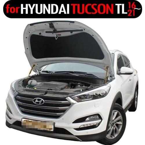 For Hyundai Tucson 2015-2020 Front Bonnet Hood Modify Gas Struts Carbon Fiber Spring Damper Lift Support Absorber