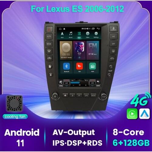 Android 11 RDS DSP 6G+128G Car Audio Car Video Player Car Multimedia Player For Lexus ES 2006-2012 Navigation GPS NO DVD