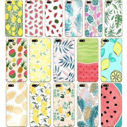 80DD Summer Pineapple Lemon Cactus Soft Silicone Cover Case for Huawei honor 9 10 Lite 7A 5.45 7a pro 7c 5.7 inch 7x 8x case