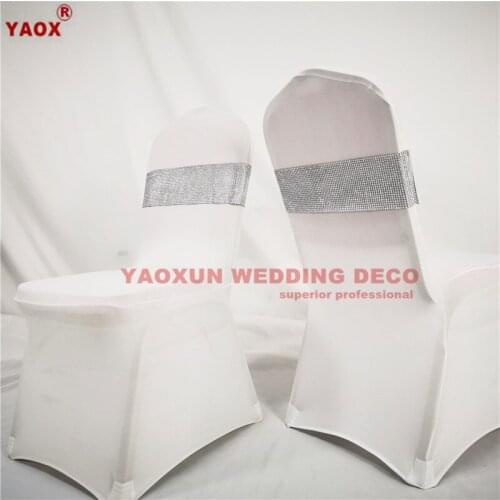 All Net Buckle Sequin Chair Band Buckle Chair Sash Fit On Banquet Chair Cover For Wedding Event Party Decoration