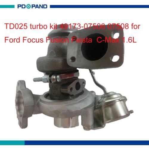 Auto turbocharger kit TD025 turbo charger part compressor part for Ford Focus Fiesta Fusion C-Max 1.6L HHDB HHJB HHJE engine