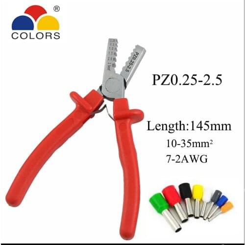 FASEN tool Plier PZ0.25-2.5 PZ1.5-6 PZ0.5-16 PZ10-35 germany style small crimping plier insulated and non-insulated ferrules