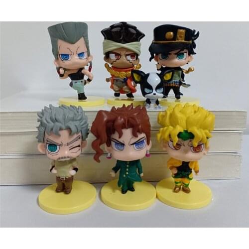 7pcs Jojo Bizarre Adventure Figure Diamond Kujo Jotaro Higashikata Josuke Rohan Action Figure Japan Pvc Anime Figurine