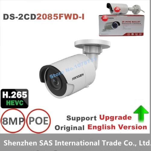 Hikvision Surveillance Camera DS-2CD2085FWD-I 8MP Bullet CCTV IP Camera H.265 POE Security Camera Video Surveillanc 8PCS/LOT