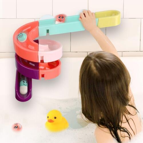 12pcs Baby Bath Toys Suction Cup Track Water Games Toys Kids Baby Play Water Slide Toy Bathroom Bath Shower Water Toy Kit Gifts
