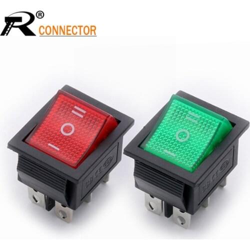 KCD4 Rocke Switch Rocker Power Reset Button with Light 16A 250V 20A 25V 4/6pin 3Position