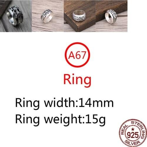 A67 925 sterling silver ring jewelry retro personality domineering cross holy sword shape punk fashion style couple shape gift