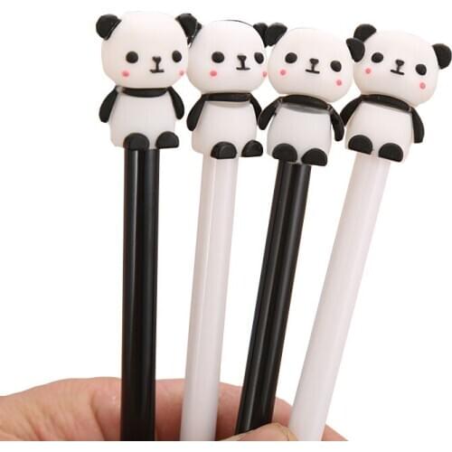 2pc Kawaii Little Bear Gel Pen Cute Panda Student The Black Ink Signature Water Pen Cartoon Office School Supplies Stationery