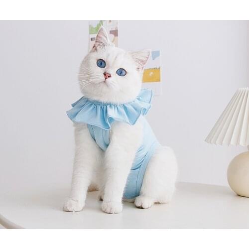 Pet Cat Recovery Weaning Suit Sterilization Clothes Breathable Elastic Vest Wound Protection Clothes Cat Accessories