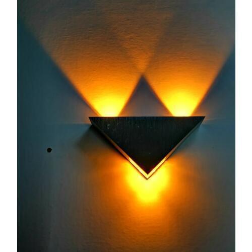 Creative Triangle LED Wall Lamp Modern Simple Aluminum Lamps Wall Light Stair Beside Bedroom Arandela Bathroom Mirror Lights