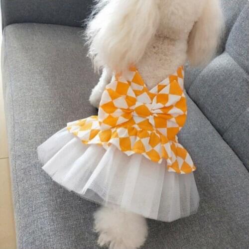 Pet Summer Dog Lace Dress Tullle Clothes Party Birthday Wedding Princess Dresses Puppy Costume Spring Pet Clothes