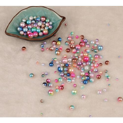 Best Sale New 4/6/8/10mm(Nonporous)Mixed Color Imitation Pearl Beads DIY Hand Beads
