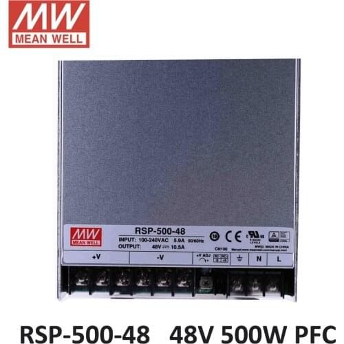 Meanwell RSP-500-48 PFC laboratory power supply 48V 10.5A 500W Switching Power Supply Driver for LED Strip AC 86-264V to DC 48V