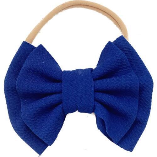 Nylon Big Bow Headband Girls Bowknot HeadbandsTurban Infant Head Band Infant Headwrap