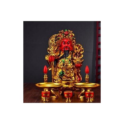 Wholesale God of wealth Buddha statue of Guan Gong ceramic God of civil and military wealth Opening gifts feng shui ornaments