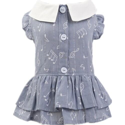 Cat Dog Dress Summer Small Dog Clothes Puppy Skirt Chihuahua Yorkie Yorkshire Pomeranian Pet Clothing Dog Costumes Apparel XS