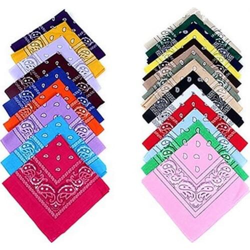 Lady Men Square Bandana Hiphop Head Wrap Headband Scarf Wristband 55 x 55cm Rock Girls Head Scarf Headbands Hair Accessories