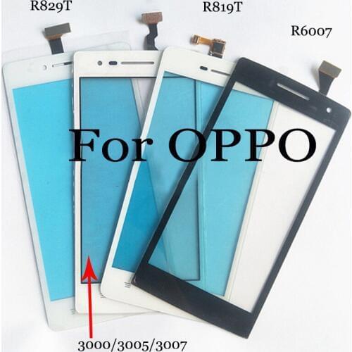 Touch panel Digitizer Touch Screen Glass For OPPO R6007 3000 3005 3007 R819T R829 touch panel with flex cable Perfect Repair