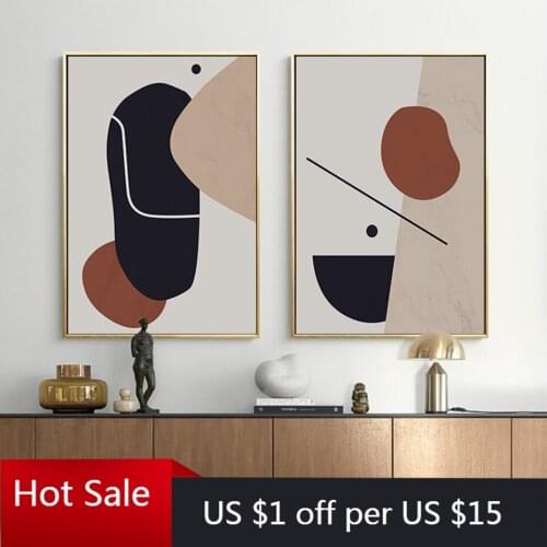 Modern Abstract Geometric Color Block Canvas Painting Prints Nordic Wall Art Decor Pictures For Poster Aesthetic Room Decorative