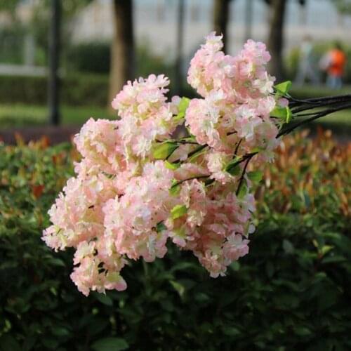 Wedding Party Decoration Artificial Plants Plastic Fake Flowers Silk Cherry Blossom Branches Flowers For Home Decoration