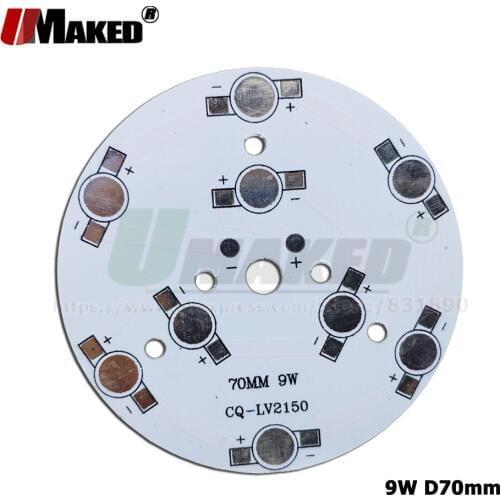 9W Dia70/78mm LED PCB Heatsink 1W 3W 5W High Power LEDs Install Aluminun Lamp Plate lamp Panel for LED blub Spotlight Downlight