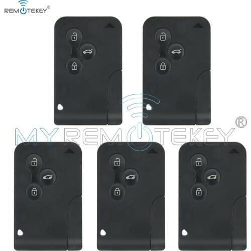 Remtekey 5pcs Smart key 433mhz 3 button for Renault Megane 2 Megane II Scenic II Grand Scenic 2003 2004 2005 2006 2007 2008