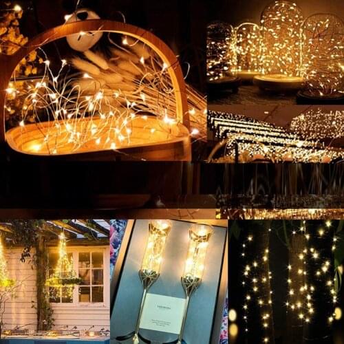 5m/10m Waterproof Fairy Light Copper Wire Partty Fairy Garden LED String Lights Holiday Garland for Christmas Tree Wedding Decor
