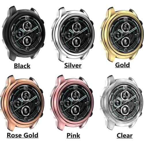 TPU Soft Edge Glass Screen Protector Case Shell Frame For Ticwatch Pro 3 Sport Watch Pro3 Protective Bumper Cover Accessories