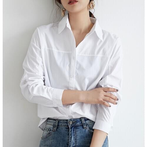 Free shipping woman feminina Womens vintage blouse fashion clothes 2020 spring autumn white long sleeve shirts female D0061