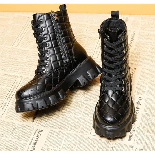 Brand New Ladies INS Hot Chunky Heels Platform Boots Women 2021 Autumn Winter Woman Shoes Fashion Female Motorcycles Boots