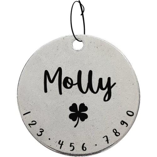 001 Dogs Cats Id Tag Personalized Custom with Name Phone Number for Your Pets Collar Accessories Design Anti-Lost Pendant