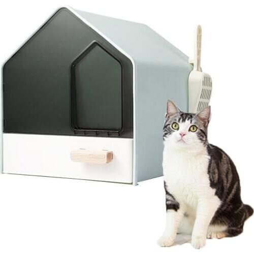 1PC Pets Bingo Cat Litter Box Fully Enclosed Cats Toilet Drawer Type Deodorizing Kitten Bedpans Anti-splash for 10kg Pet Potty