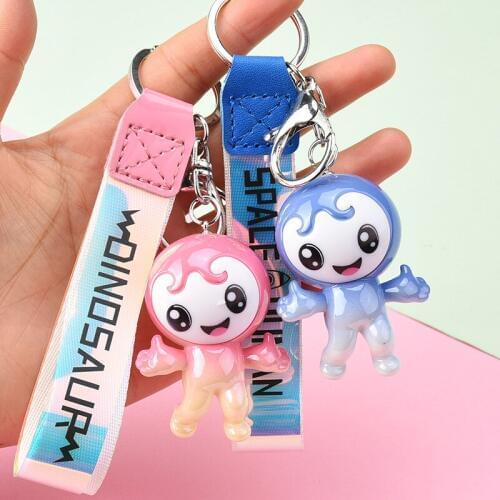 1Pc Cartoon Mascot doll cartoon Key Ring Keychains for Women Girl Cute Animal Key Chain Ring DIY Doll Hanging toy