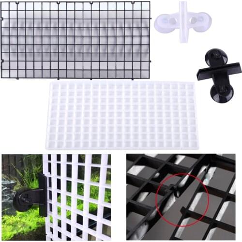 2pcs Grid Isolate Board Divider Fish Tank Bottom Filter Tray Aquarium Crate