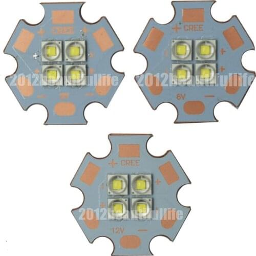 3V 6V 12V CREE XPE2 XP-E2 RGBWY 10-12W High Power Led with 20mm Copper PCB