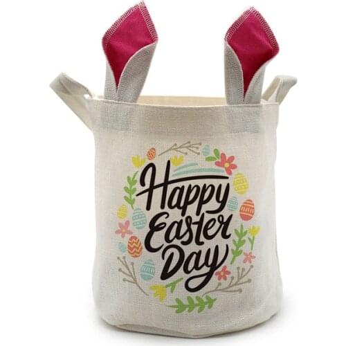 8pcs/lot Free Shipping Blank Sublimation Rabbit Ear Bag Shopping BagFor Sublimation INK Print DIY Gifts