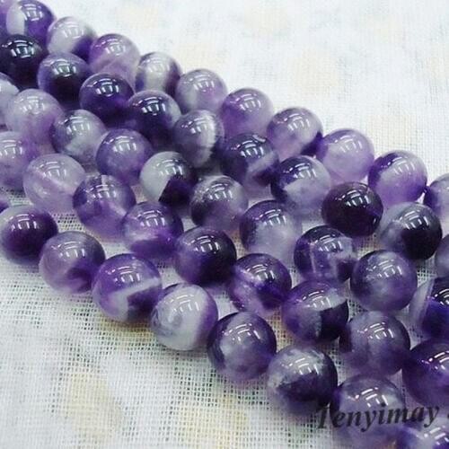 Free shipping 8mm natural amethysts loose beads wholesale 5 strands(50pcs/strand)