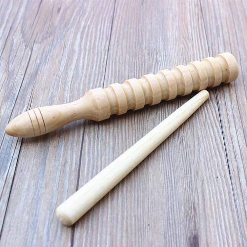 Kids Wooden Guiro Scraper Tube Percussion Musical Instrument Early Learning Toy New