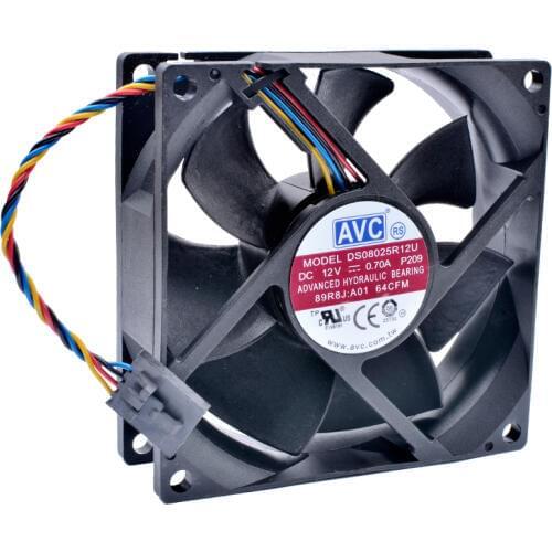 DS08025R12U 89R8J-A01 8cm 80x80x25mm 80mm fan 8025 12V 0.70A 4-line chassis server cooling fan